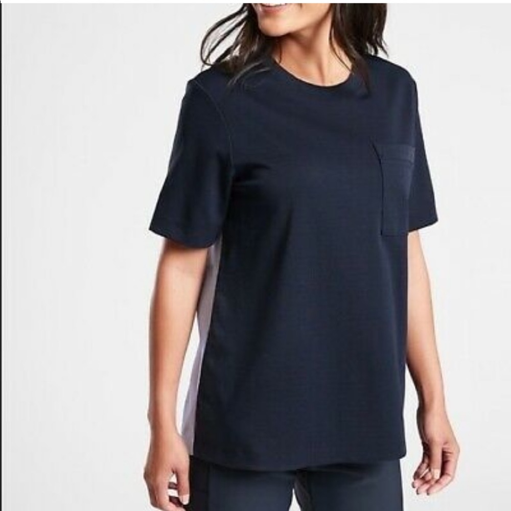 NWT Athleta Gallery Tee blue waterproof
